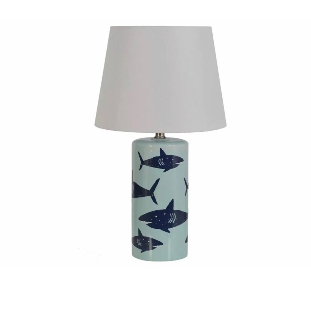 Sharks Column Table Lamp - Pillowfort (Shoreside Blue)